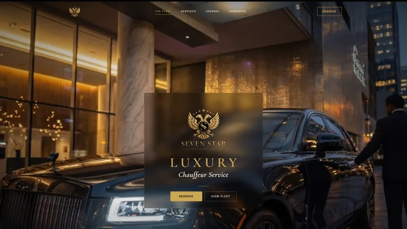 Seven Star Chauffeurs website — luxury chauffeur service in Surrey, BC